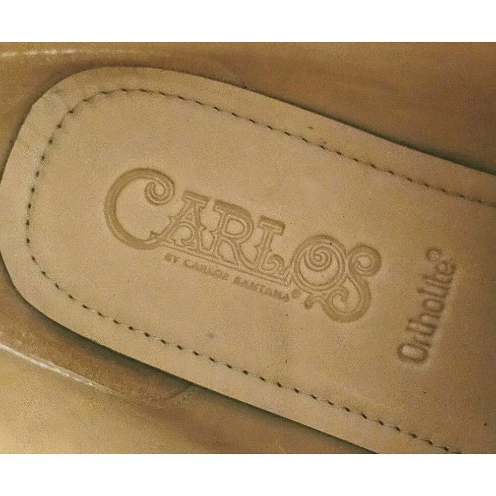 Carlos by Carlos Santana Men's Brown Leather Ortholite Boots Size 10.5